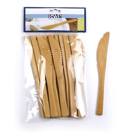 RSVP INTERNATIONAL Bamboo Knife - Polybag, 12PK BKN-12